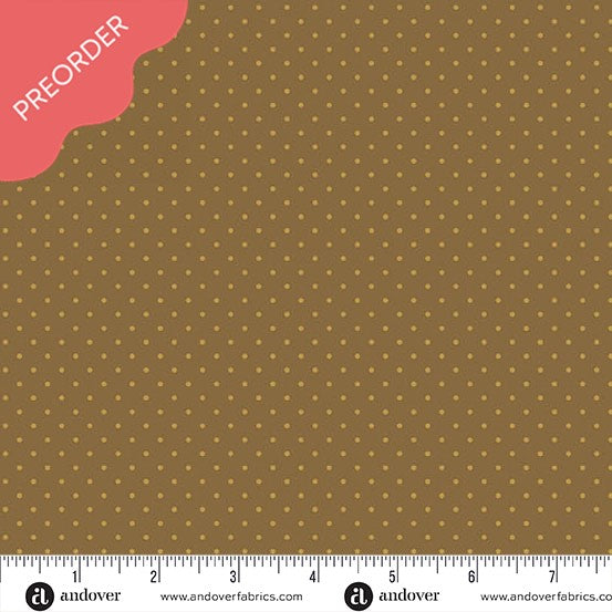 Edyta Sitar Poppy Seeds Chocolate Brown Dot Fabric