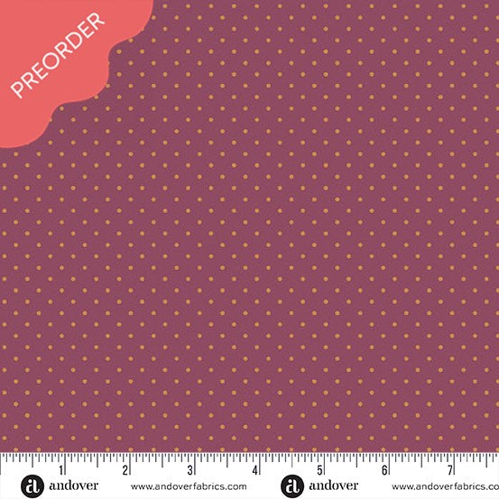 Edyta Sitar Poppy Seeds Plum Purple Dot Fabric