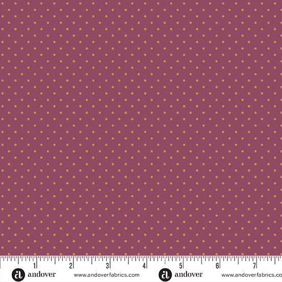 Edyta Sitar Poppy Seeds Plum Purple Dot Fabric