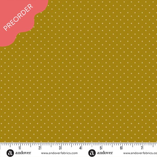 Edyta Sitar Poppy Seeds Dijon Yellow Dot Fabric