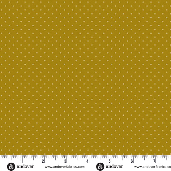 Edyta Sitar Poppy Seeds Dijon Yellow Dot Fabric