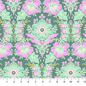 Heather Bailey Full Bloom Eloise in Slate Floral Fabric