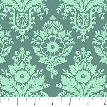 Heather Bailey Full Bloom Verdigris Aqua Fabric