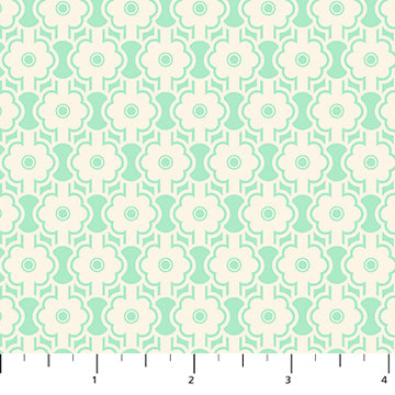 Heather Bailey Full Bloom Posy Sky Aqua Fabric