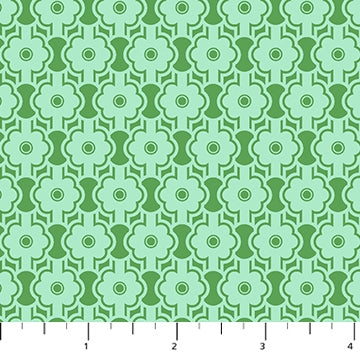 Heather Bailey Full Bloom Posy Mint Fabric