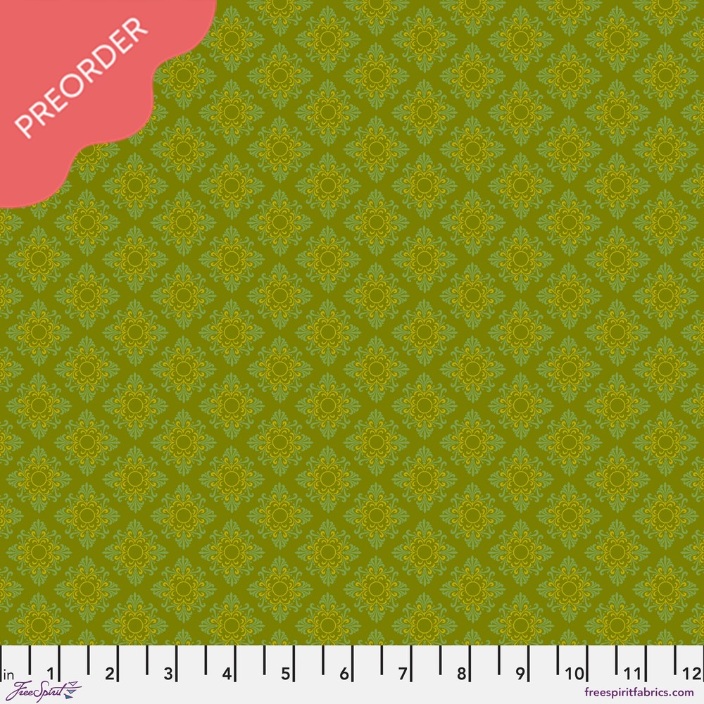 Sew Kind of Wonderful Vintage Cloth Moss Vondel Fabric