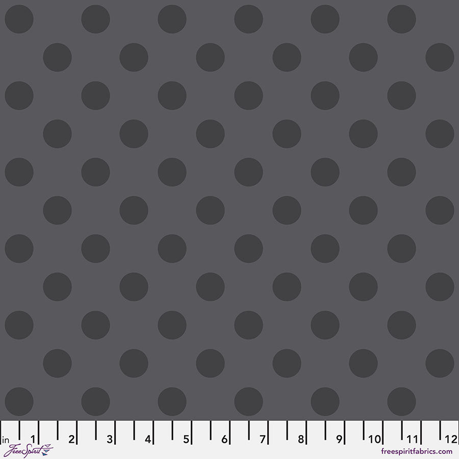 Tula Pink Graywork True Colors Pom Pom Carbon Gray Fabric