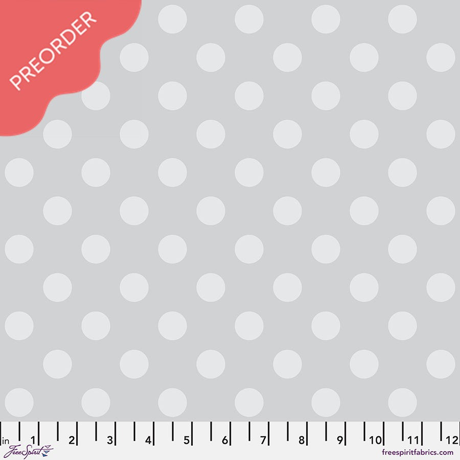 Tula Pink Graywork True Colors Pom Pom Fog Gray Fabric