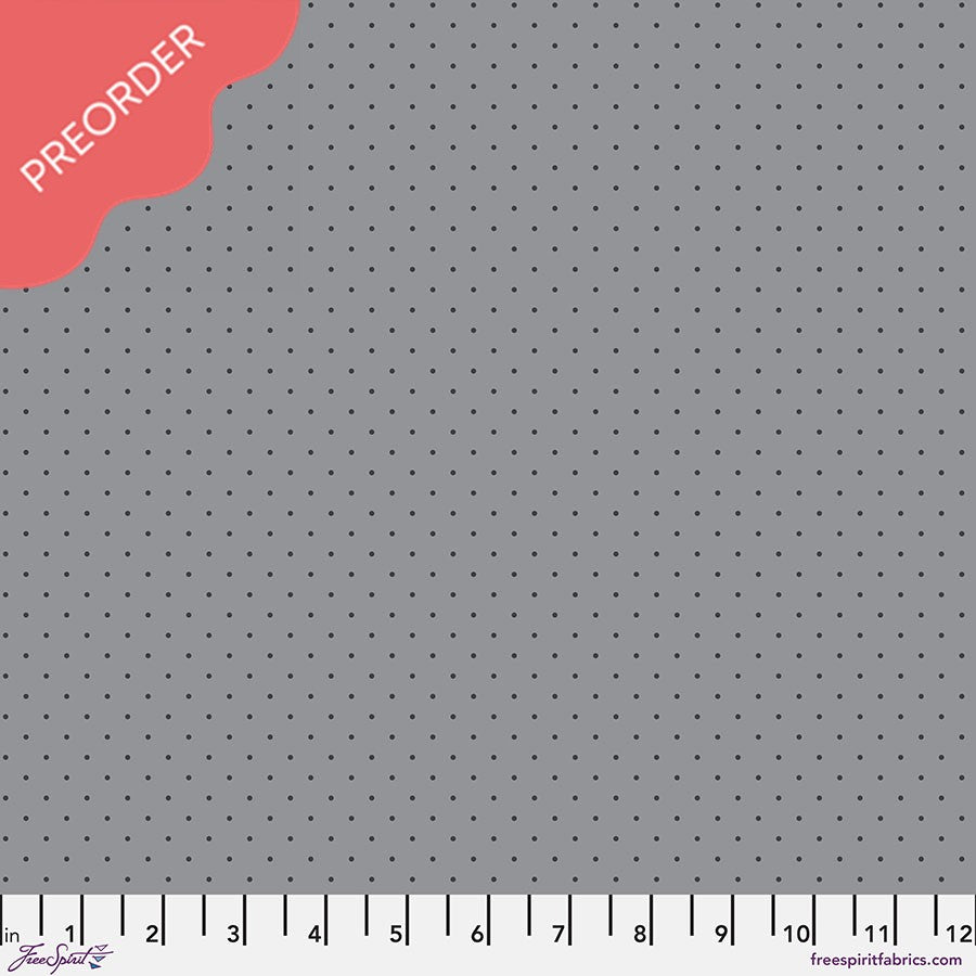 Tula Pink Graywork True Colors Tiny Dots Shadow Gray Fabric