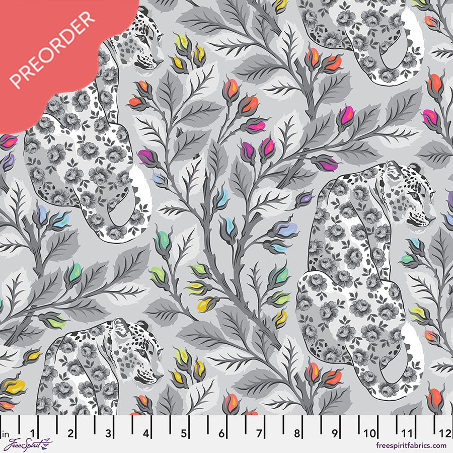 Tula Pink Graywork Beautymark Fog Fabric