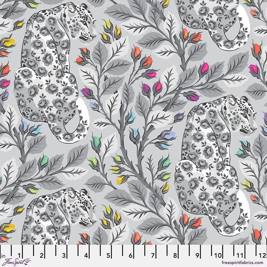 Tula Pink Graywork Beautymark Fog Fabric