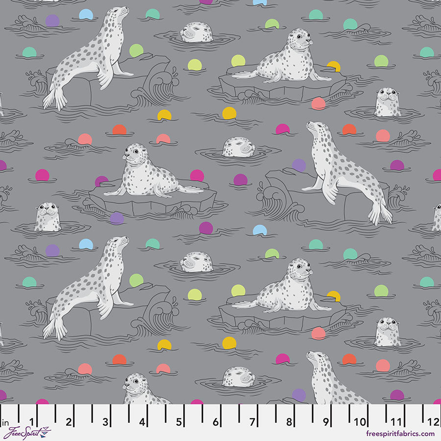 Tula Pink Graywork Seal the Deal Shadow Fabric