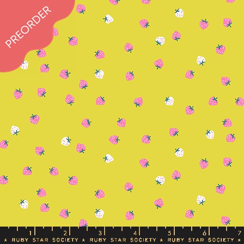 Ruby Star Society Strawberry Mini Berry Citron Fabric