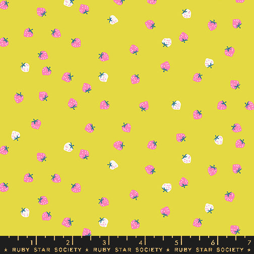 Ruby Star Society Strawberry Mini Berry Citron Fabric