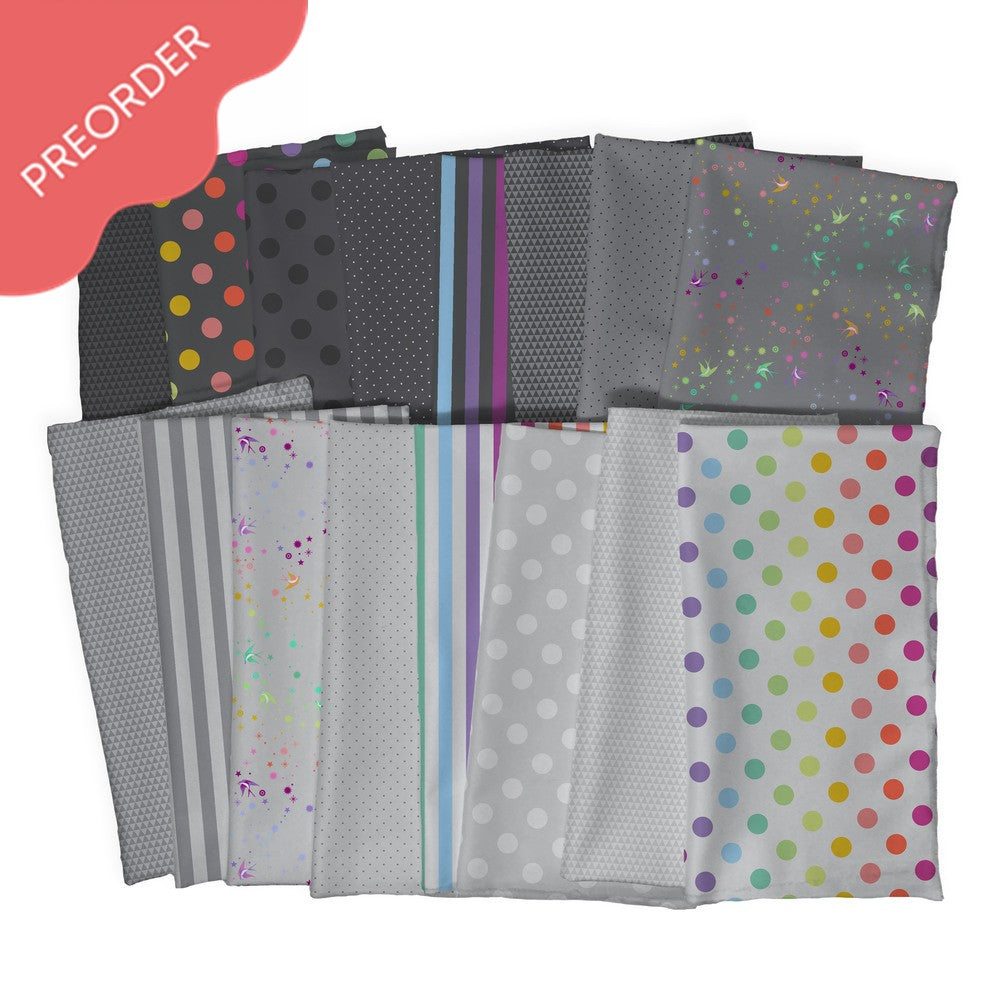 Tula Pink Graywork True Colors Fabric Bundle 16 Prints