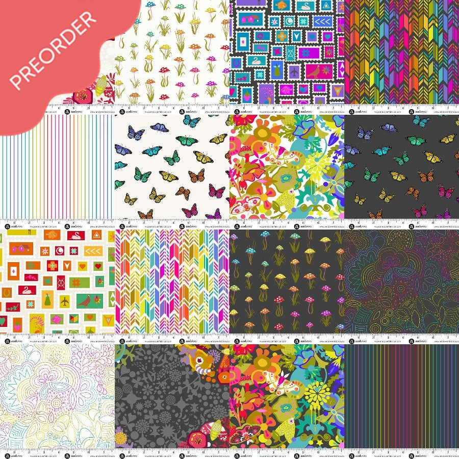 Alison Glass Color Wheel Fabric Bundle 16 Prints