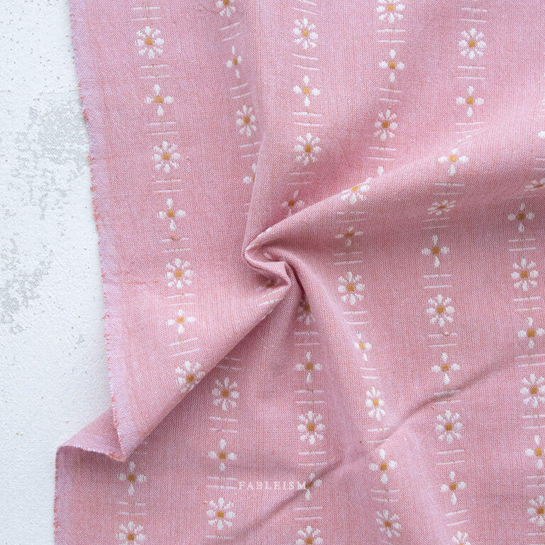 Fableism Daisy Woven Pansy Pink Fabric