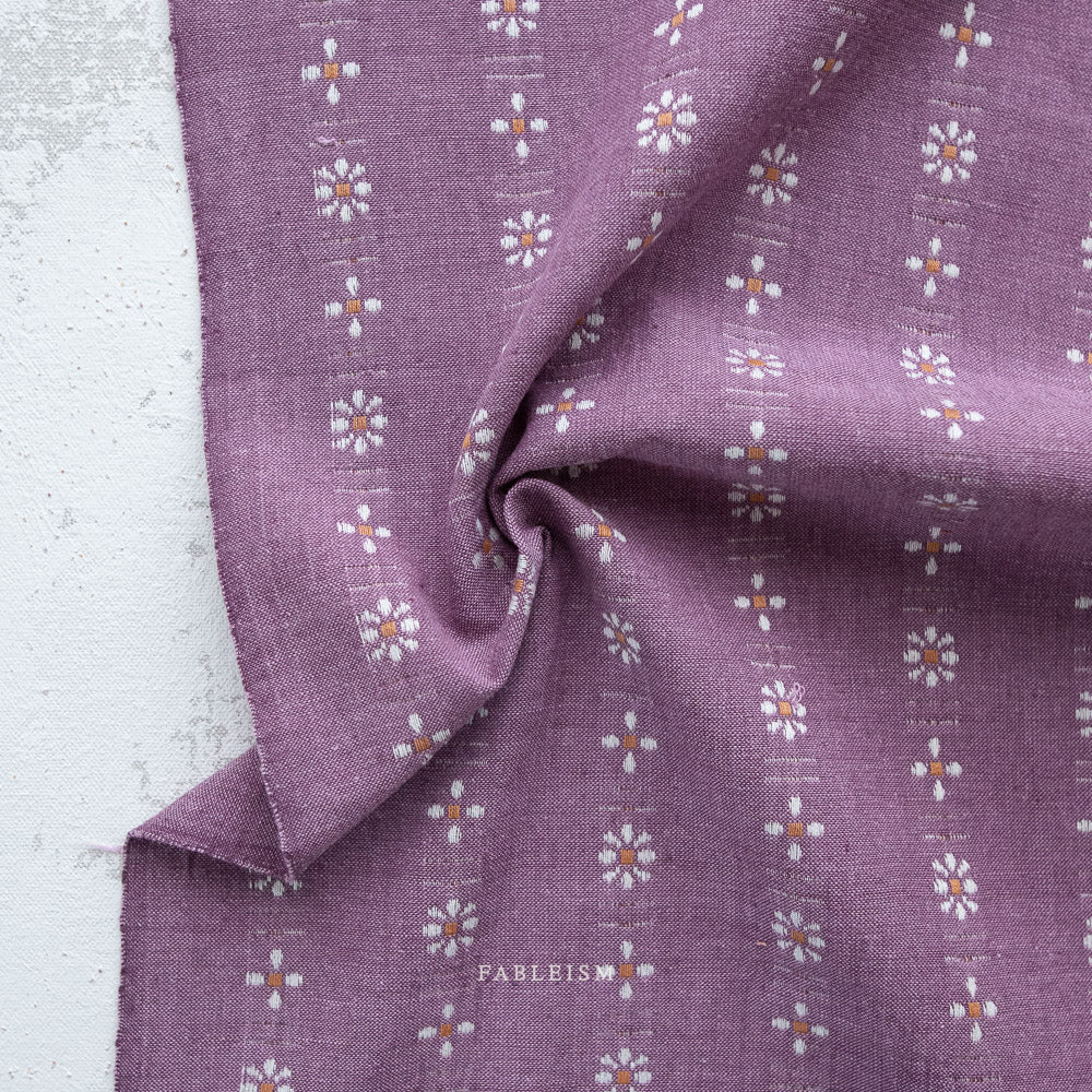 Fableism Daisy Woven Wildberry Purple Fabric