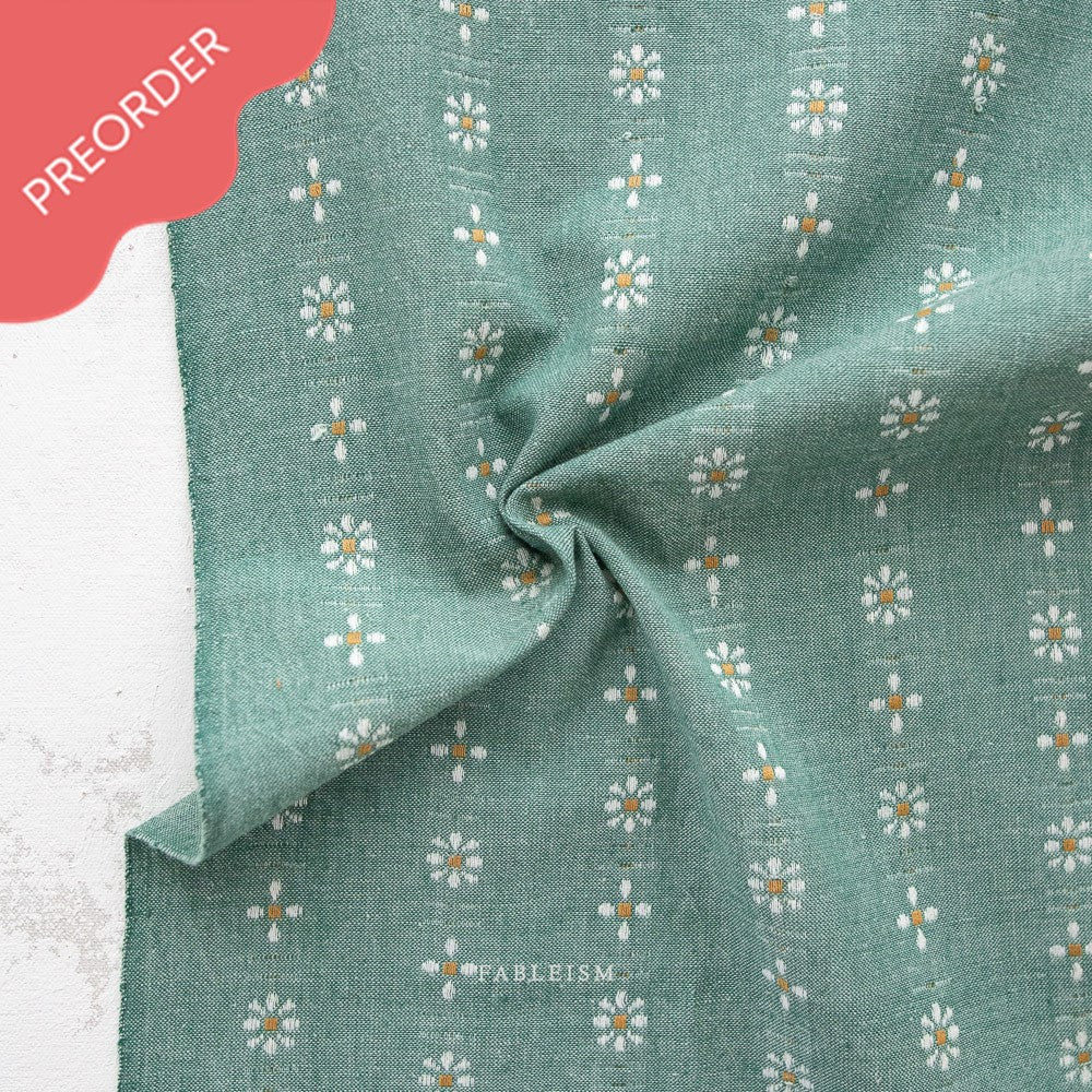 Fableism Daisy Woven Spring Green Fabric