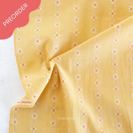 Fableism Daisy Woven Buttercup Yellow Fabric