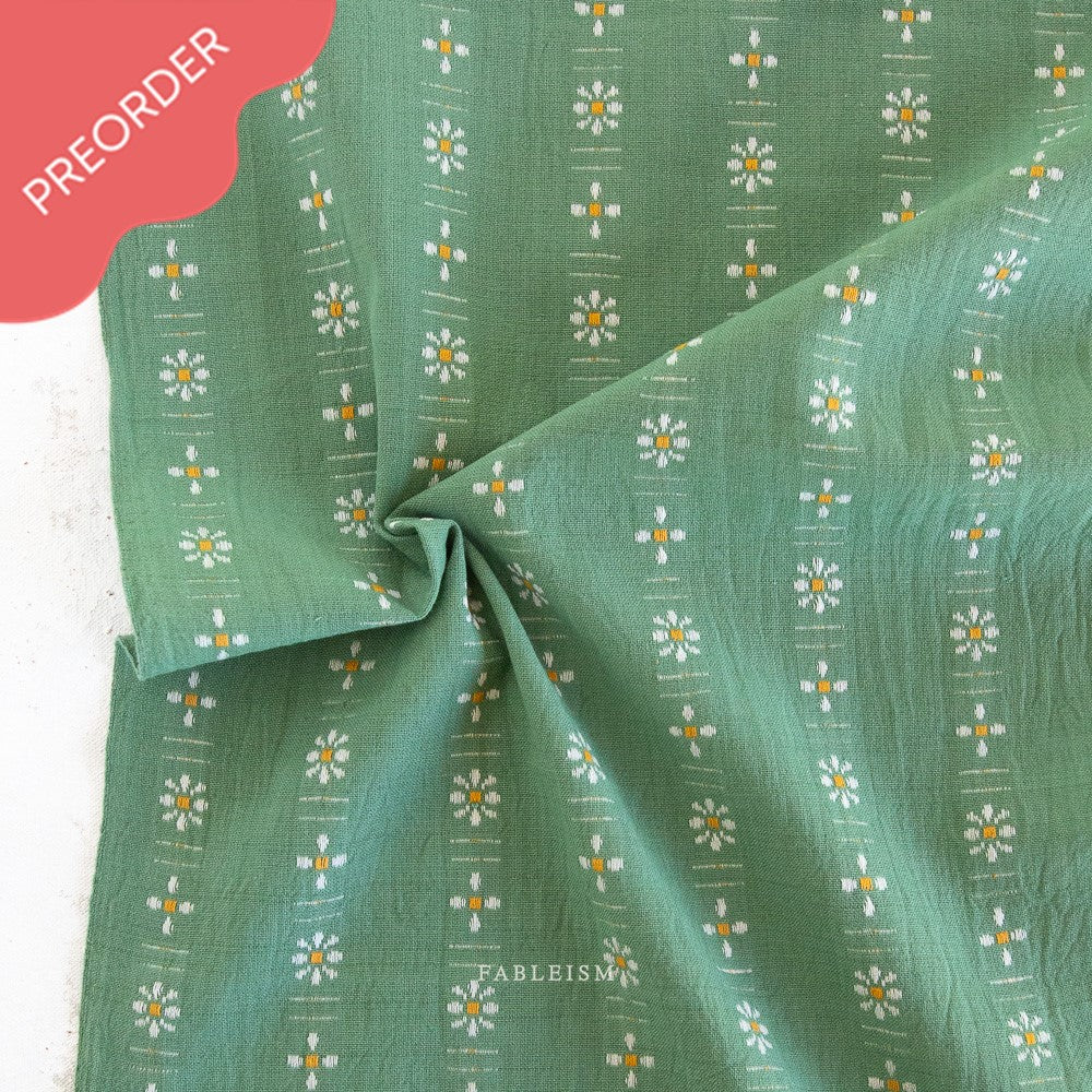 Fableism Daisy Woven Seedling Green Fabric