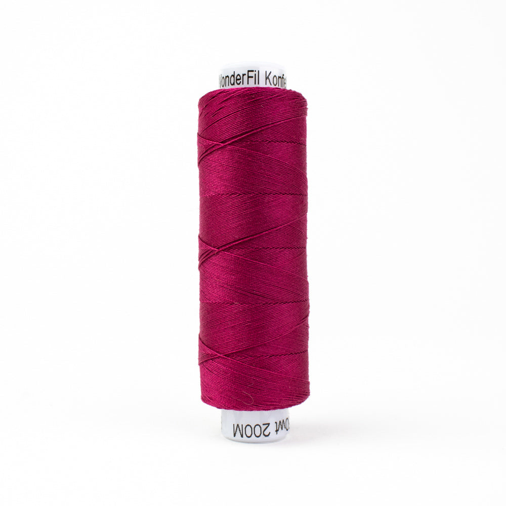 Wonderfil Konfetti Cherry Red Thread 50 wt Cotton Mini Spool